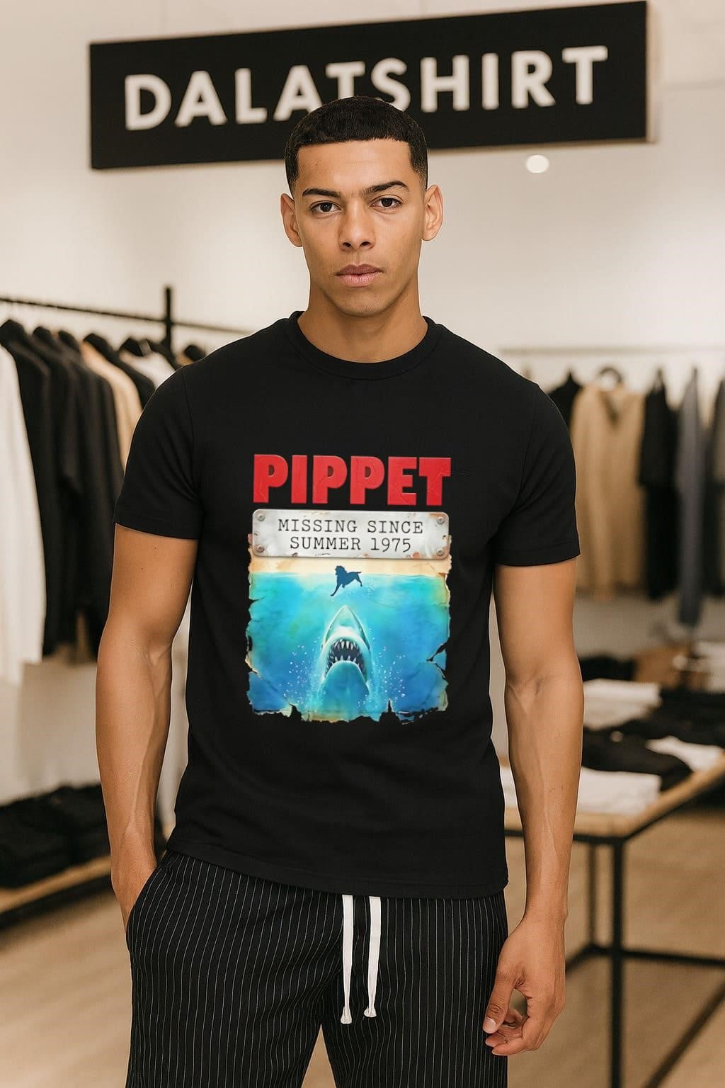 Pippet Missing Since Summer 1975 Shark shirt