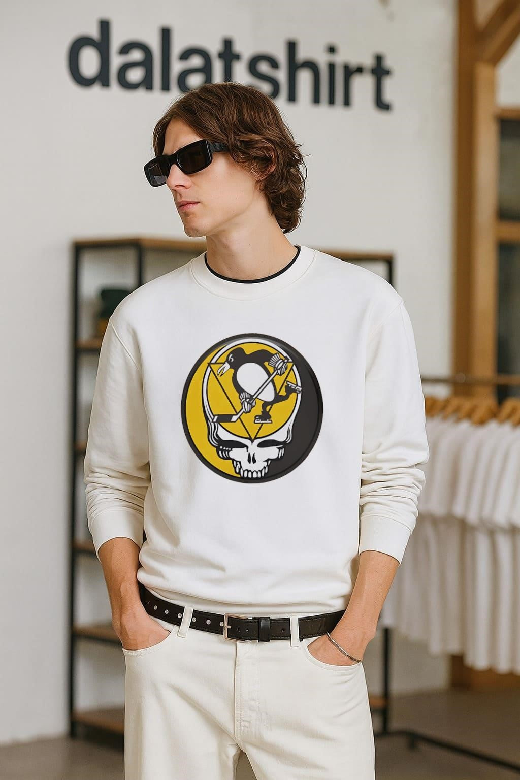 Pittsburgh Penguins Grateful Dead Skull shirt