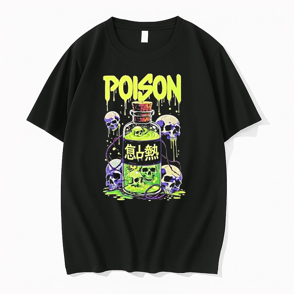 Poison Skull Toxic Bottle Edgy Graphic Tshirts Sweater
