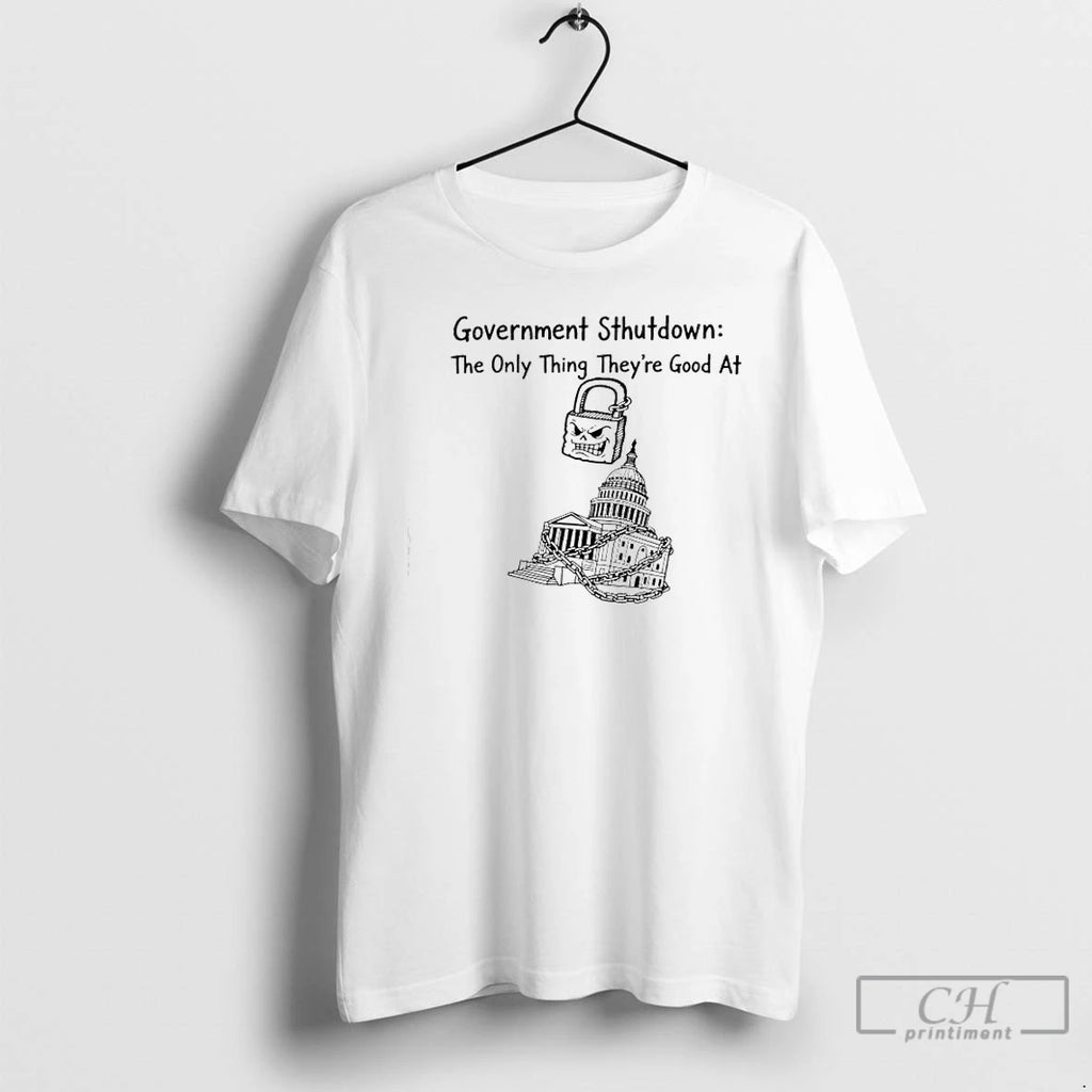 Political Satire Depicting Capitol In Chains And Lock T Shirts
