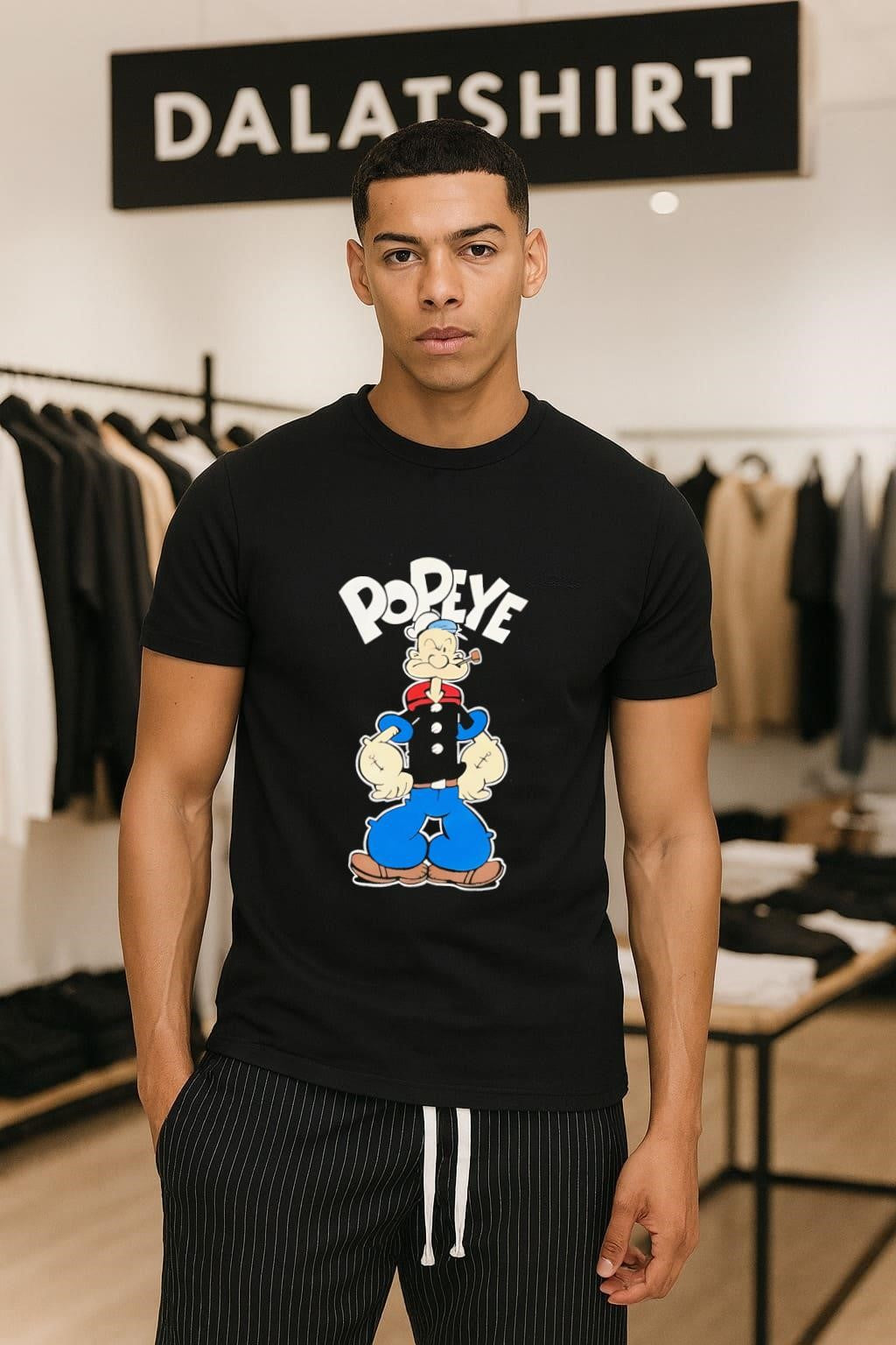 Popeye the Sailor Man anchor tattoos pipe shirt