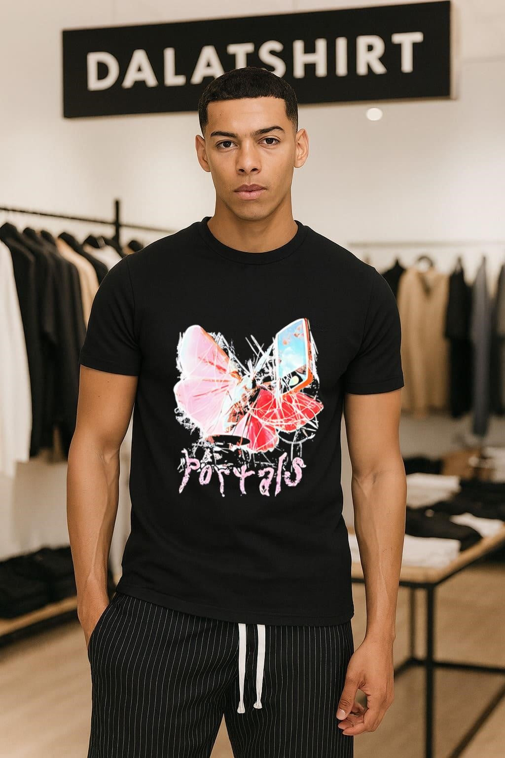 Portals Melanie Martinez Pink Butterfly Abstract shirt