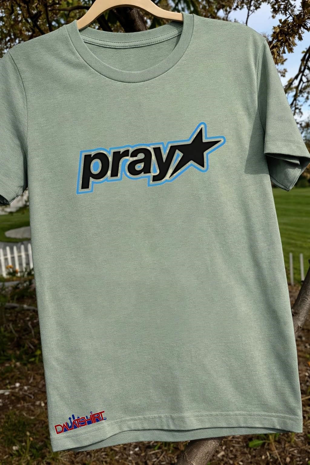 Pray Rockstar Logo Aesthetic Graphic Streetwear Design shirt
