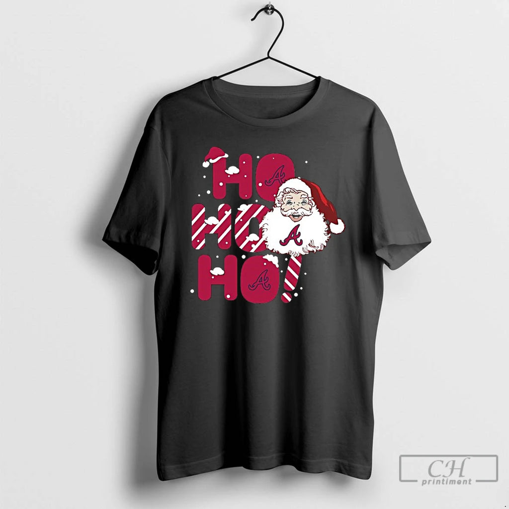 Premium 2025 Atlanta Braves Christmas Santa Ho Ho Ho T Shirts