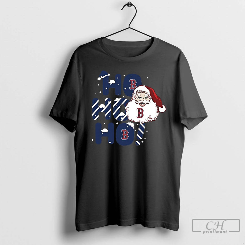 Premium 2025 Boston Red Sox Christmas Santa Ho Ho Ho T Shirts