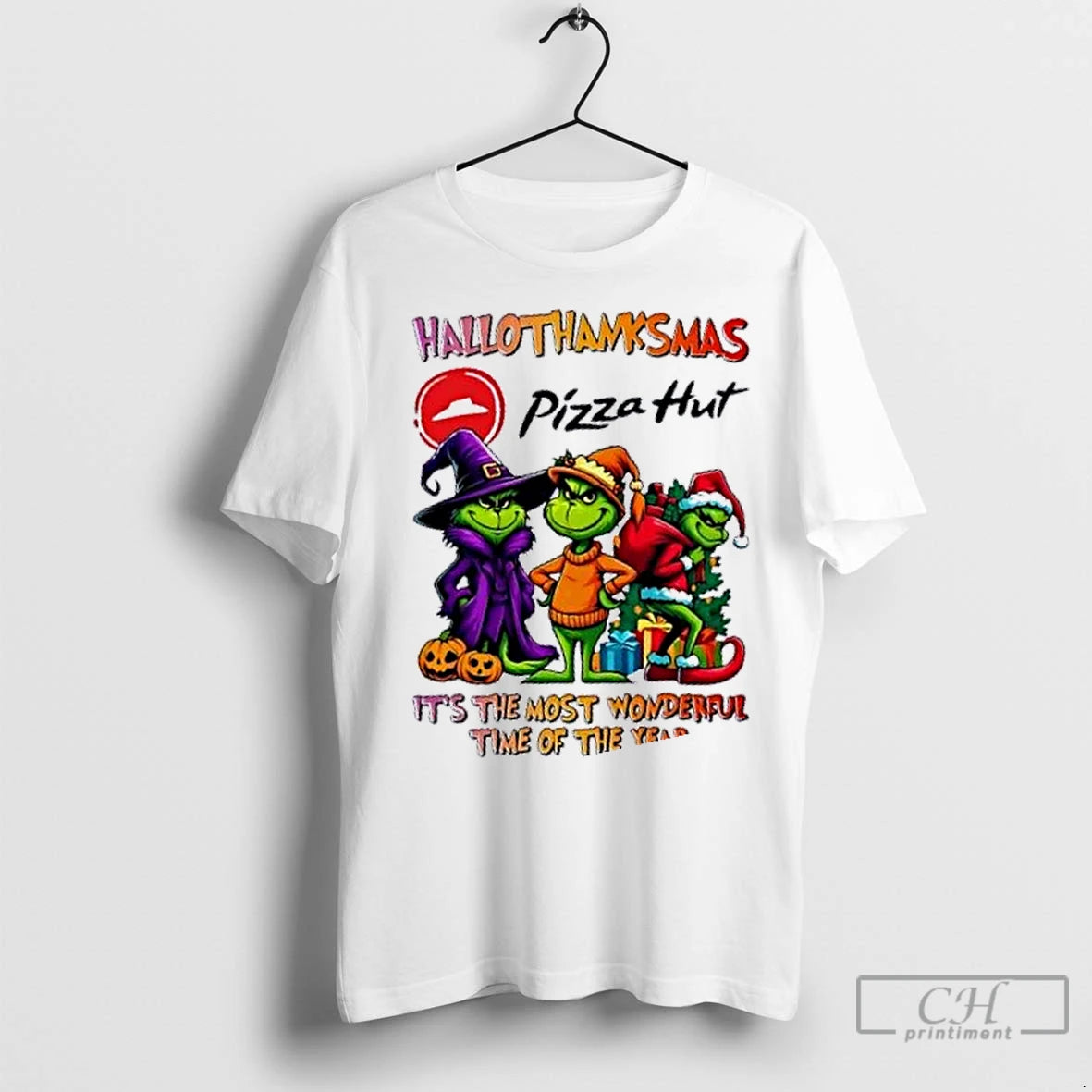 Premium 2025 Grinch X Pizza Hut Its The Most Wonderful Time Of The Year Happy