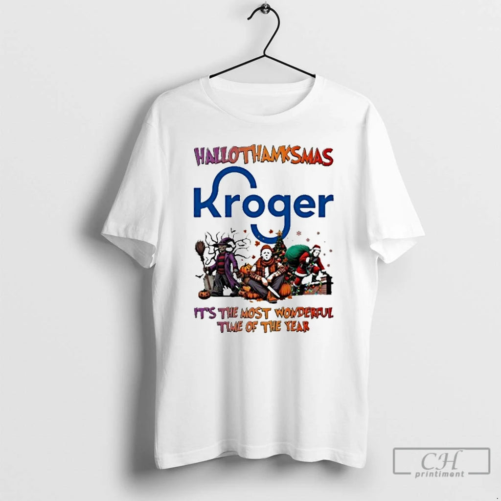 Premium 2025 Kroger Logo Hallothanksmas Horror Film Its The Most Wonderful Time Of The Year