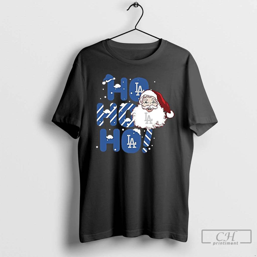 Premium 2025 Los Angeles Dodgers Christmas Santa Ho Ho Ho T Shirts