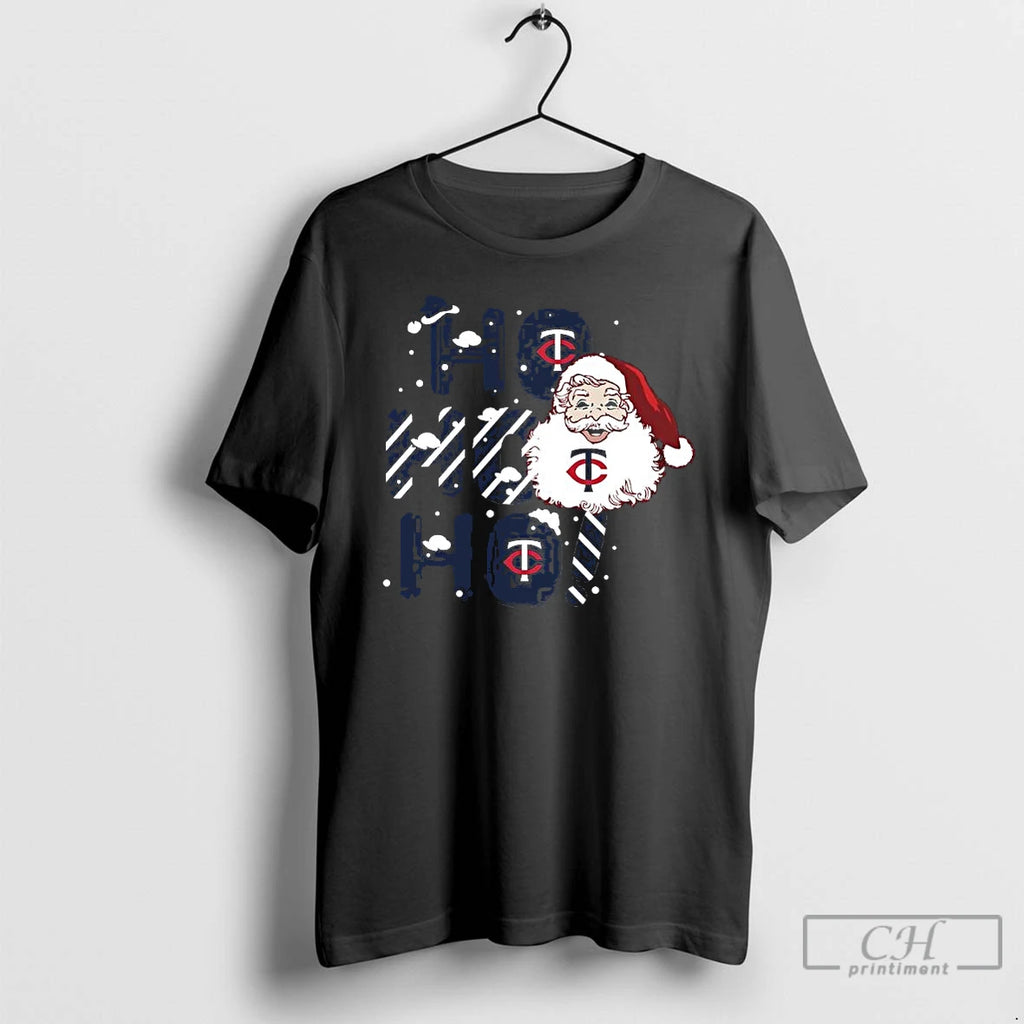 Premium 2025 Minnesota Twins Christmas Santa Ho Ho Ho T Shirts