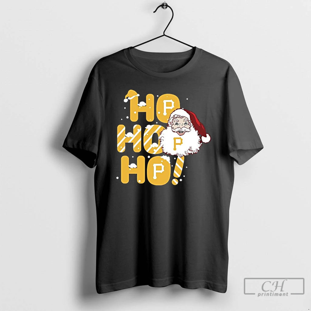 Premium 2025 Pittsburgh Pirates Christmas Santa Ho Ho Ho T Shirts