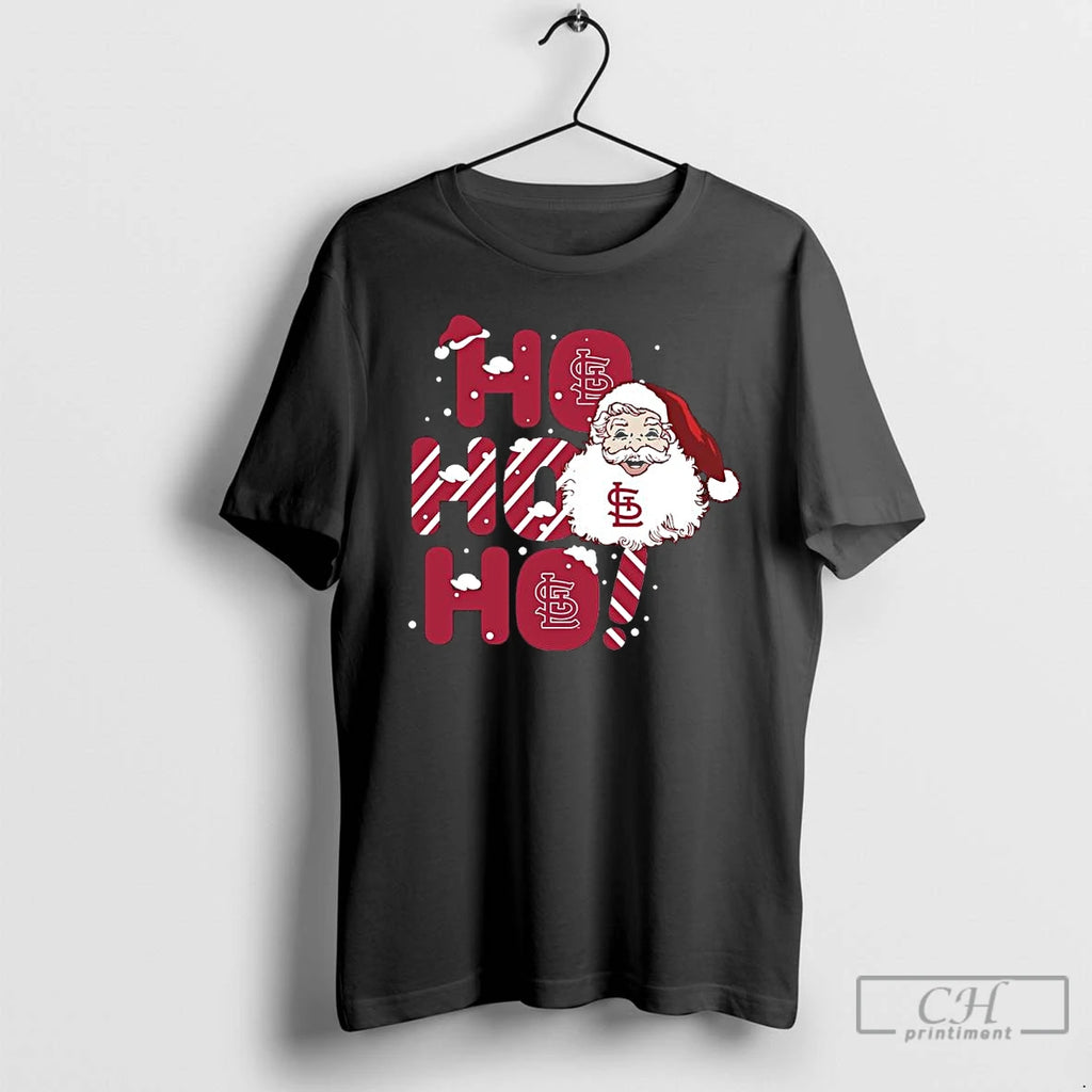 Premium 2025 St Louis Cardinals Christmas Santa Ho Ho Ho T Shirts