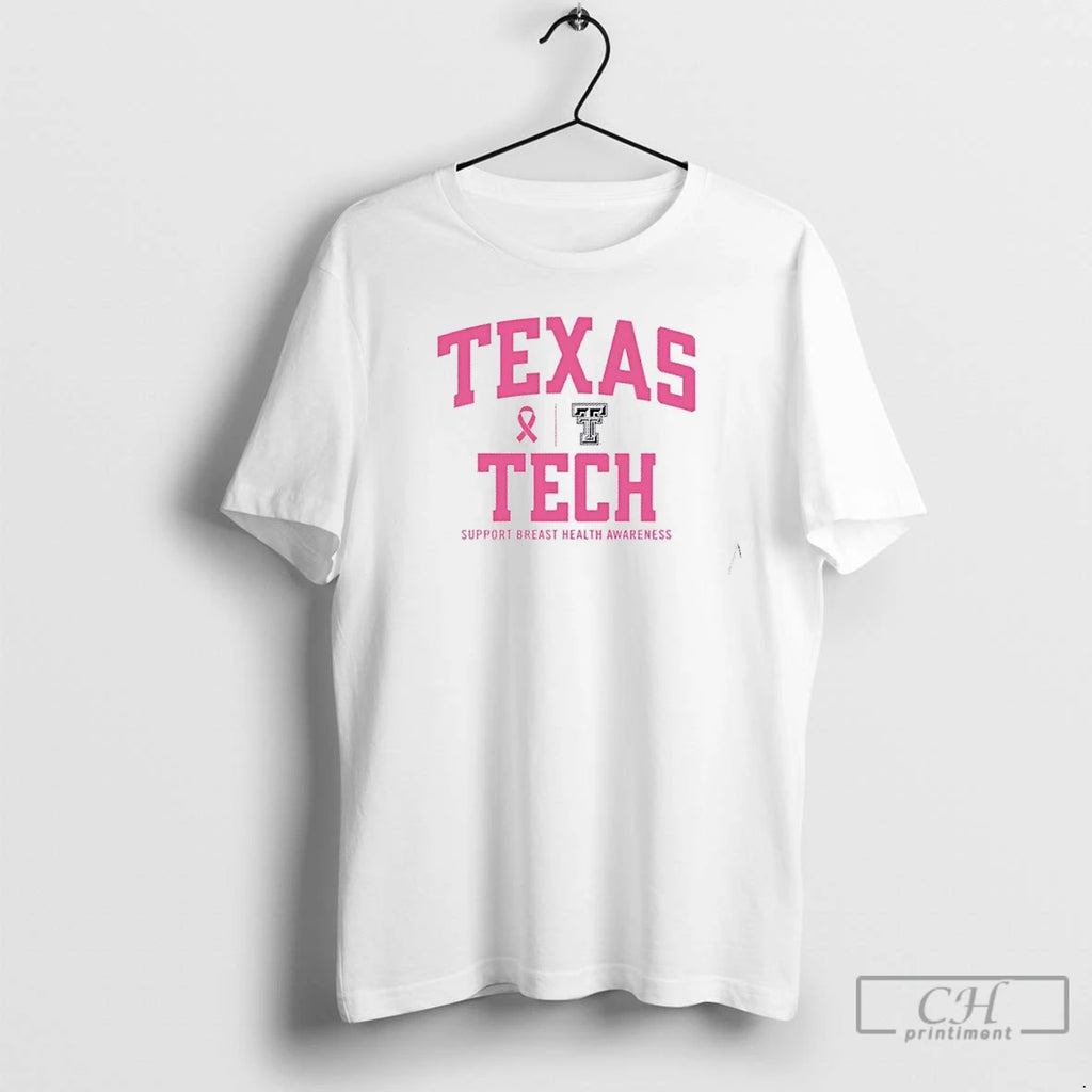 Premium 2025 Texas Tech Breast Cancer Awareness Month 2 Sided T Shirts