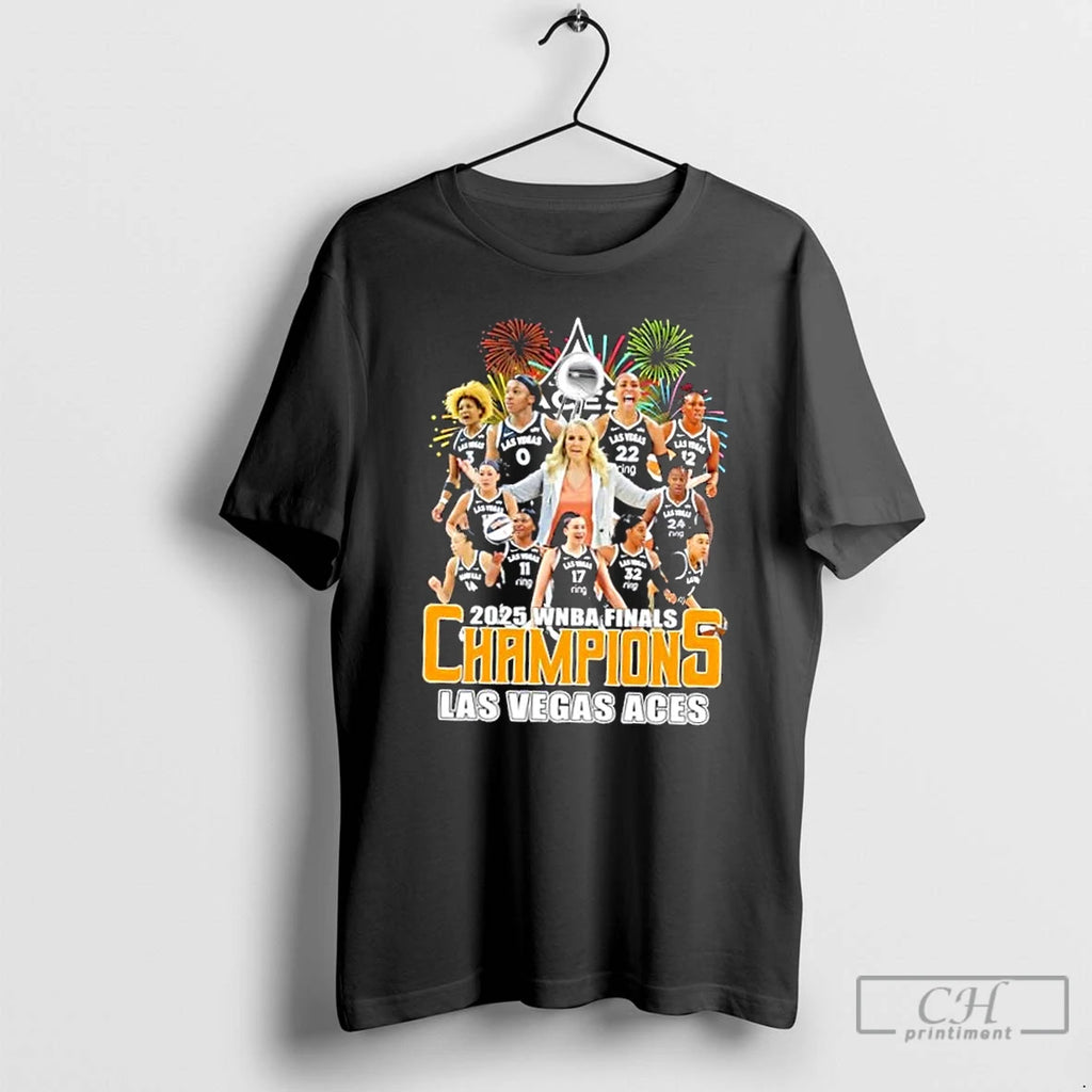 Premium 2025 Wnba Finals Las Vegas Aces Champions All Players T Shirts
