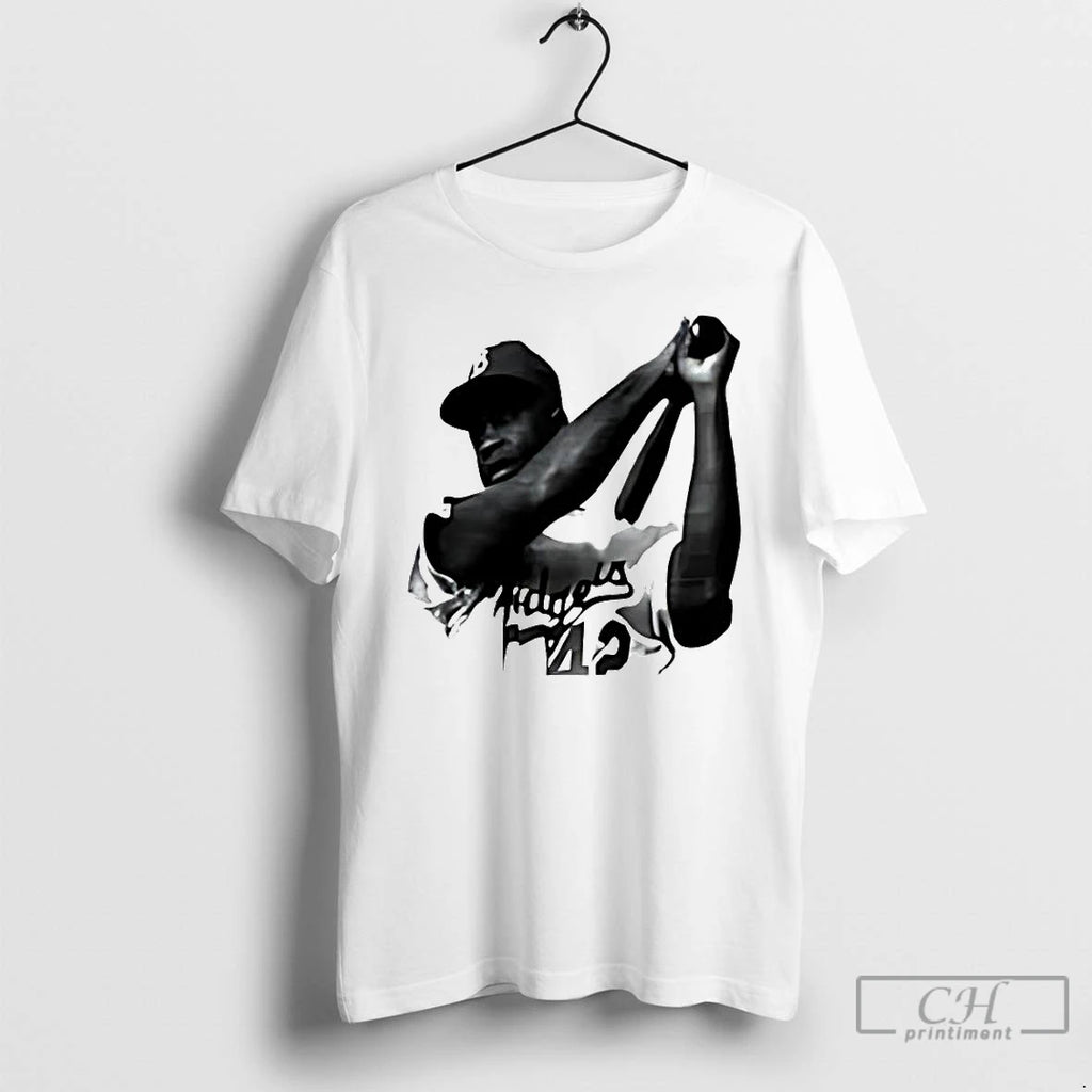 Premium 3drose Picture Jackie The Brooklyn Dodgers Retro T Shirts
