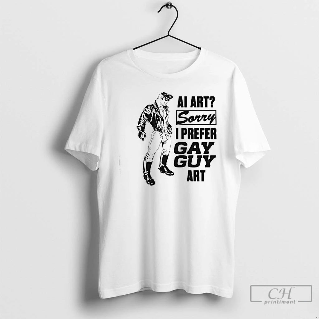 Premium Ai Art Sorry I Prefer Gay Guy Art Graphic T Shirts