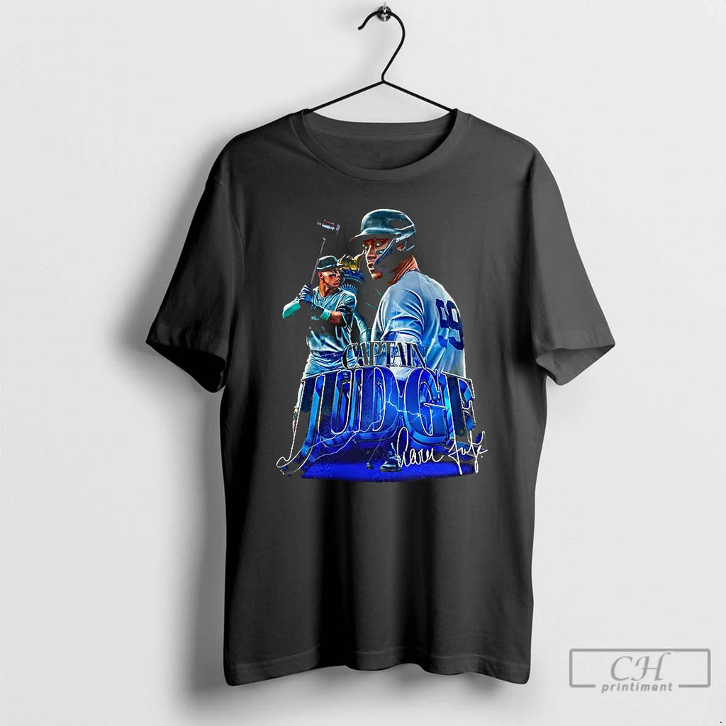 Premium Aaron Judge New York Yankees Baseball Captain Judge Signature T Shirts