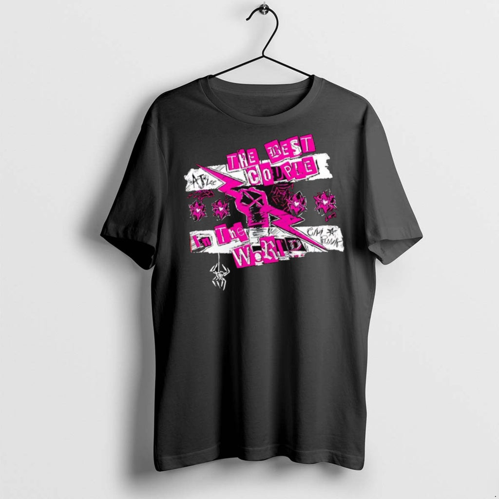 Premium Aj Lee And Cm Punk The Best Couple In The World 2025 T Shirts