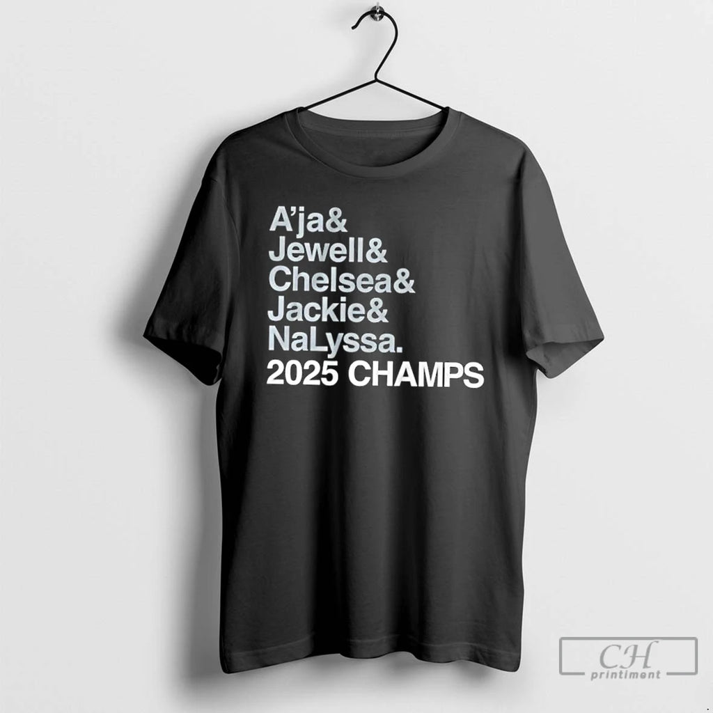 Premium Aja Jewell Chelsea Jackie Nalyssa Las Vegas Aces 2025 Wnba Champs T Shirts