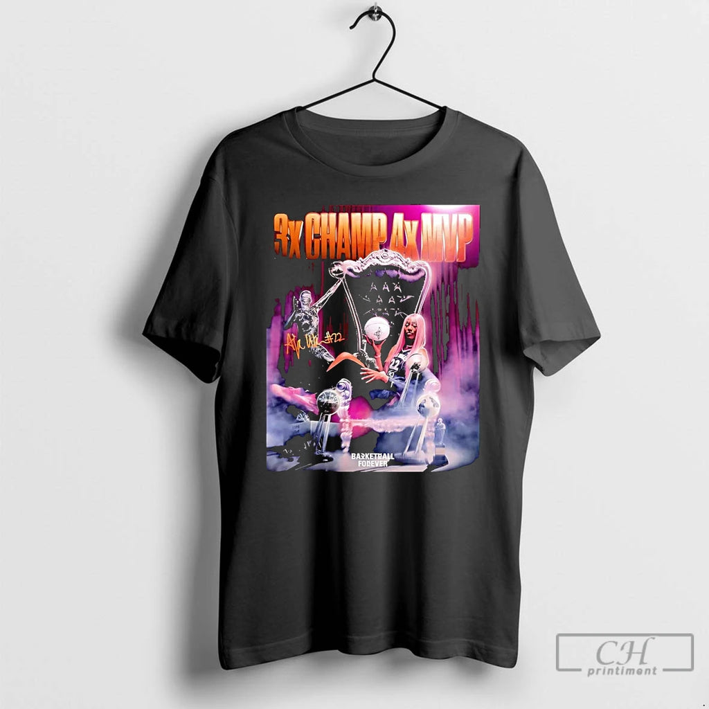 Premium Aja Wilson 3x Champions 4x Mvp T Shirts