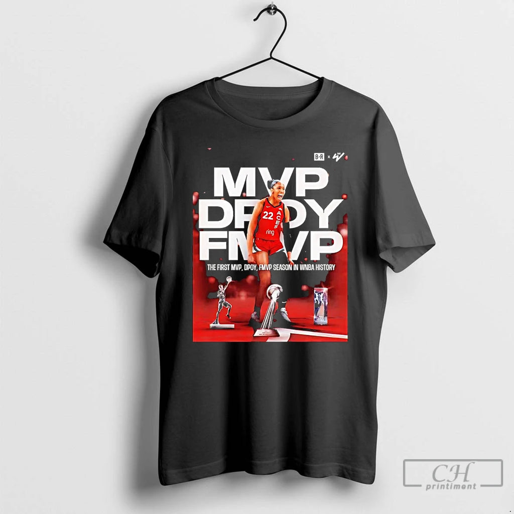 Premium Aja Wilson The First Mvp Dpoy Fmvp Season Wnba 2025 T Shirts