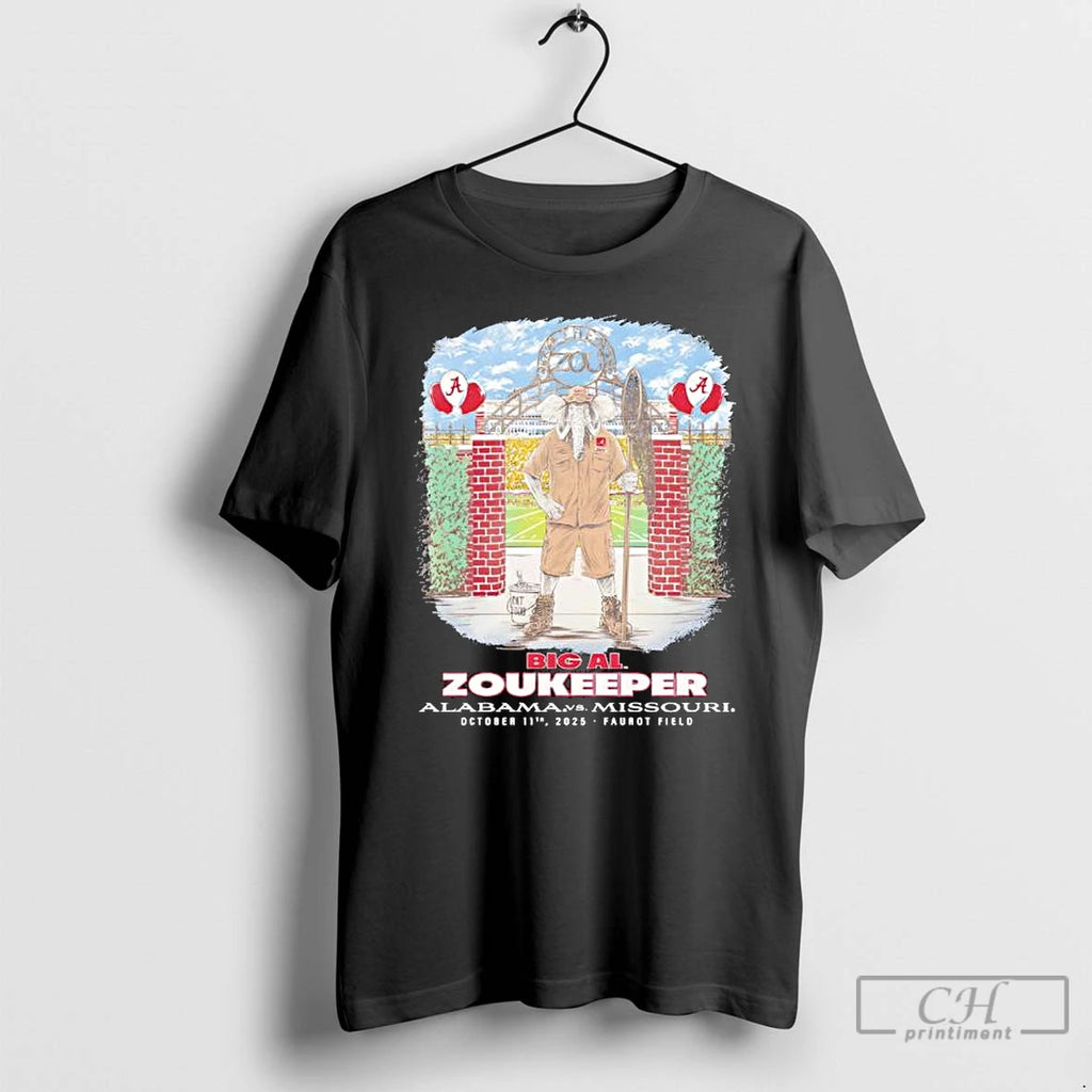 Premium Alabama Vs Missouri 2025 Big Al Zookeeper T Shirts