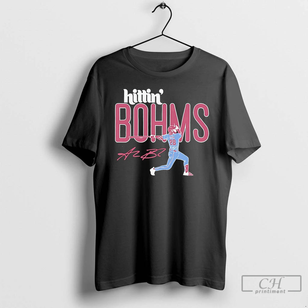 Premium Alec Bohm Hittin Bohms Philadelphia Phillies Signature Art T Shirts