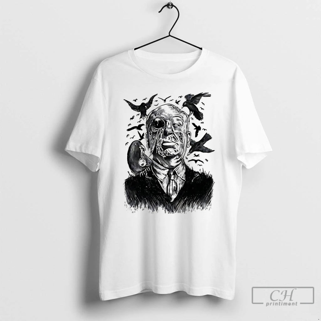 Premium Alfred Hitchcock Bird Attack Horror Halloween T Shirts