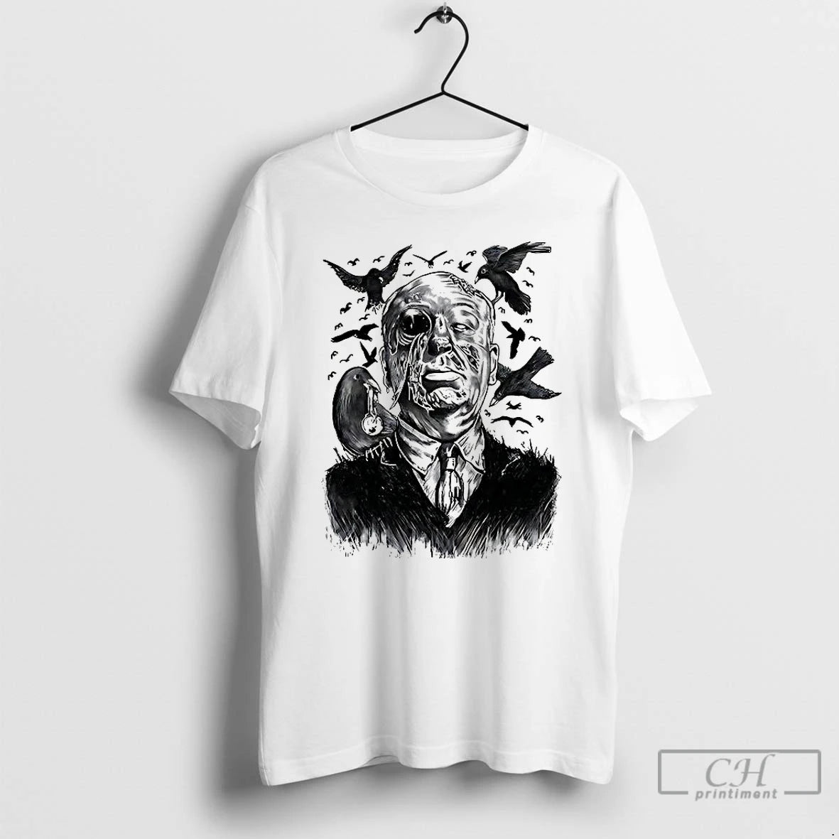 Premium Alfred Hitchcock Bird Attack Horror Halloween T Shirts