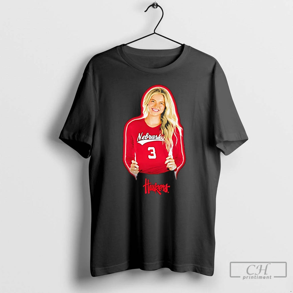 Premium Allie Sczech Nebraska Volleyball Portrait T Shirts