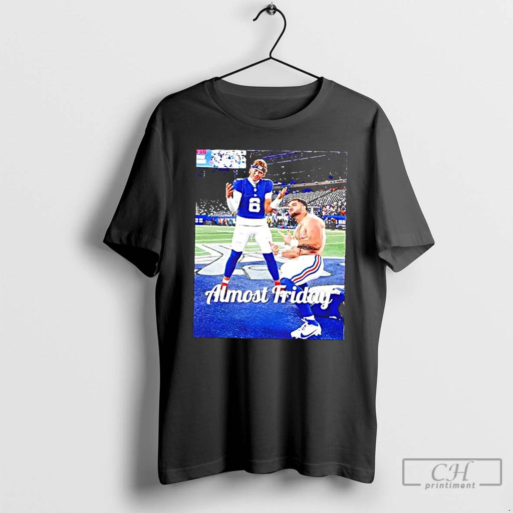 Premium Almost Friday Dart And Skattebo New York Giants Photo T Shirts