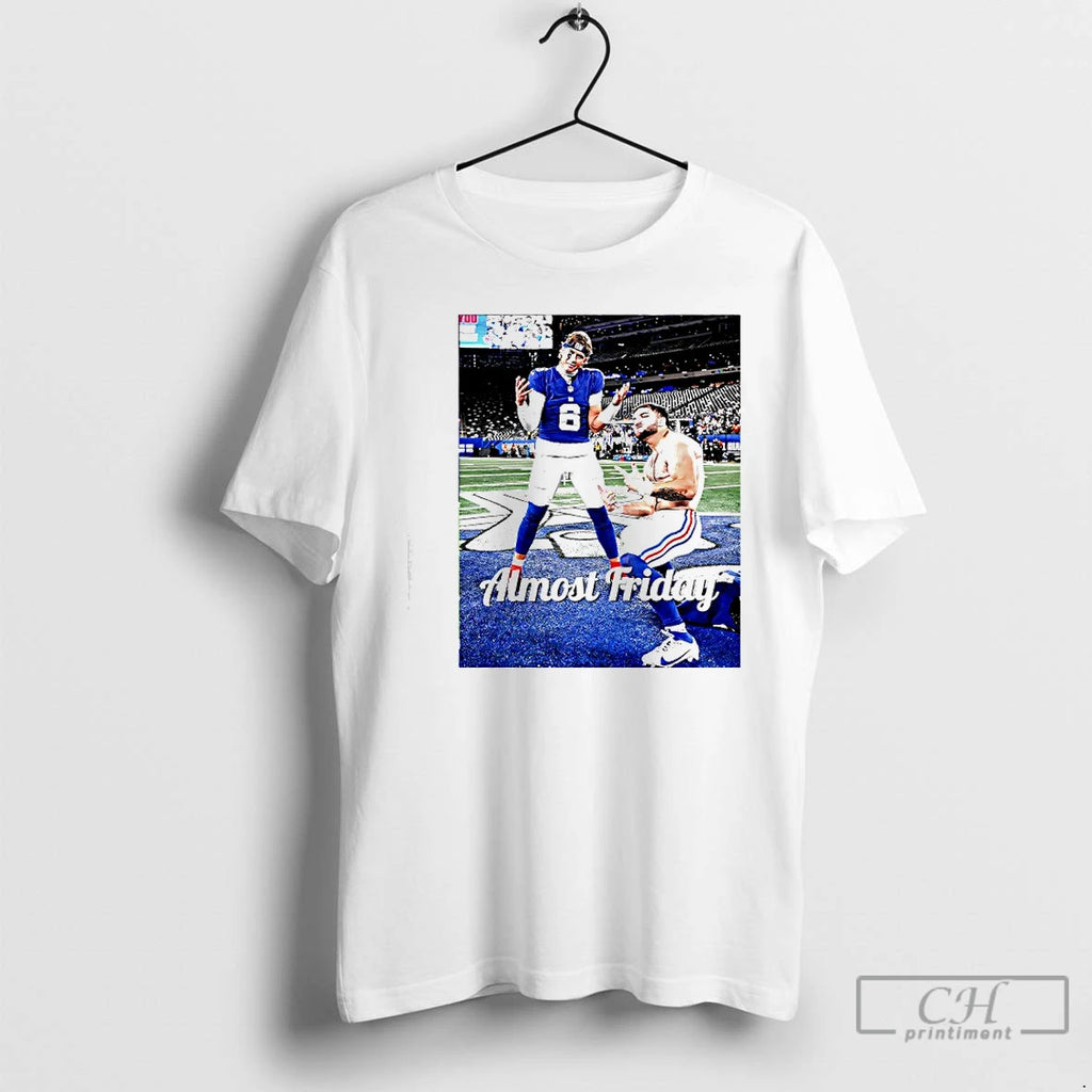 Premium Almost Friday Dart And Skattebo New York Giants T Shirts