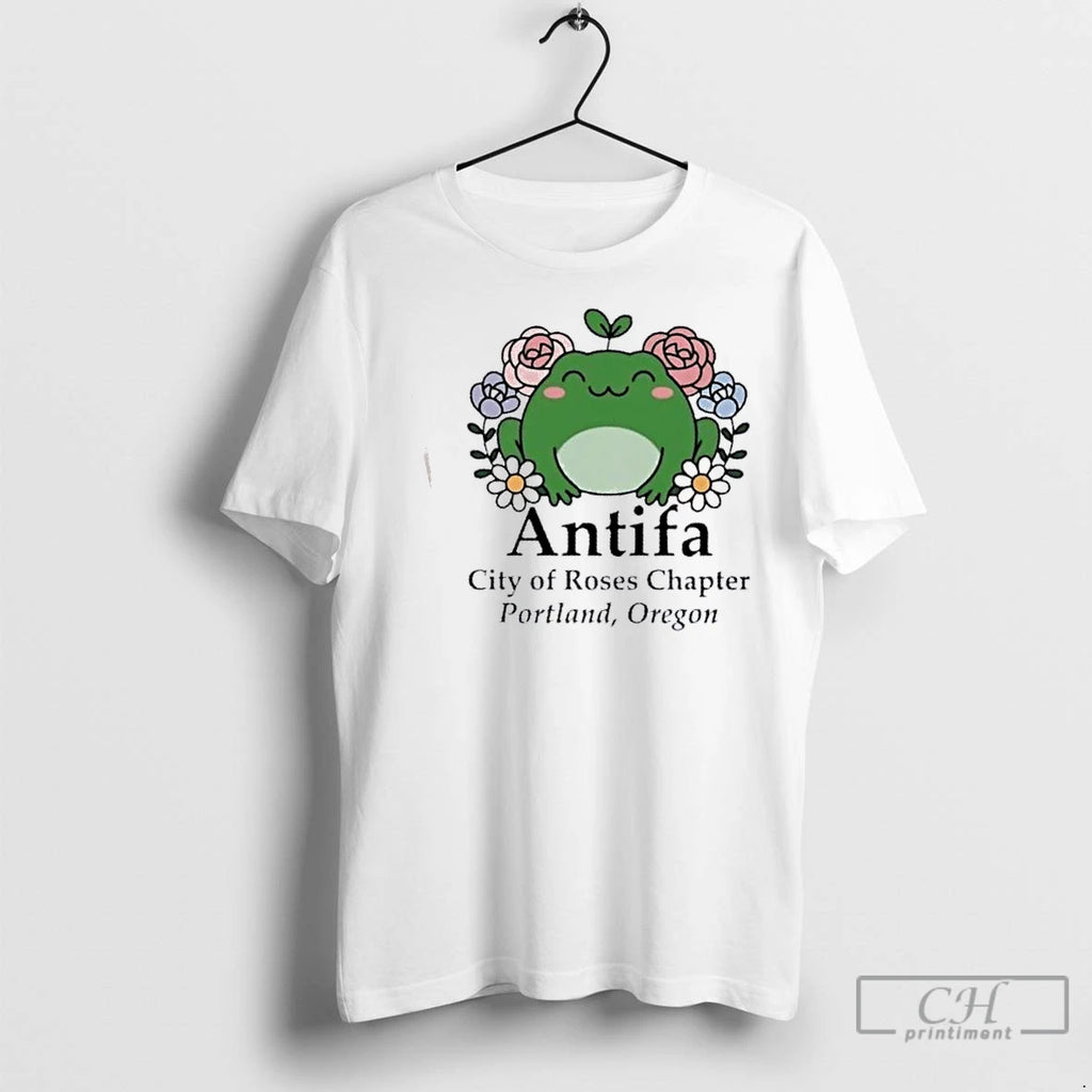 Premium Antifa Frog Protest Portland City Of Roses