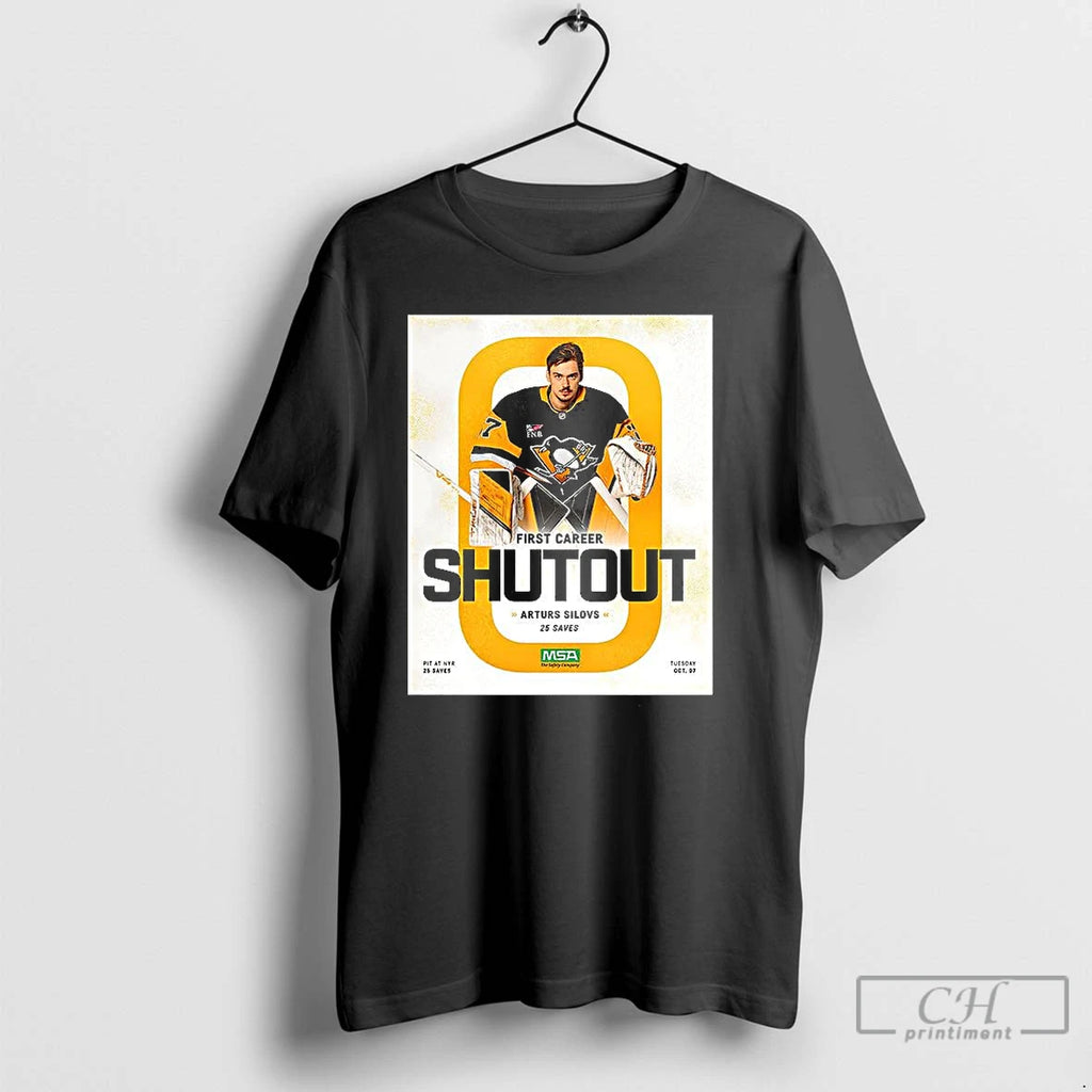 Premium Arturs Silovs Pittsburgh Penguins First Career Shutout T Shirts