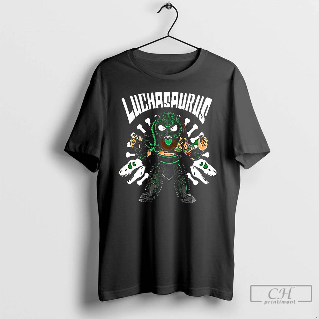 Premium Austin Matelson Awe Luchasaurus Dinosaur Graphic T Shirts