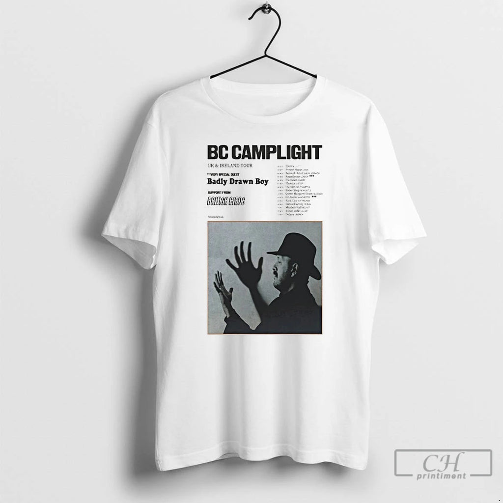 Premium Bc Camplight Uk Ireland Tour 2025 Badly Drawn Boy T Shirts