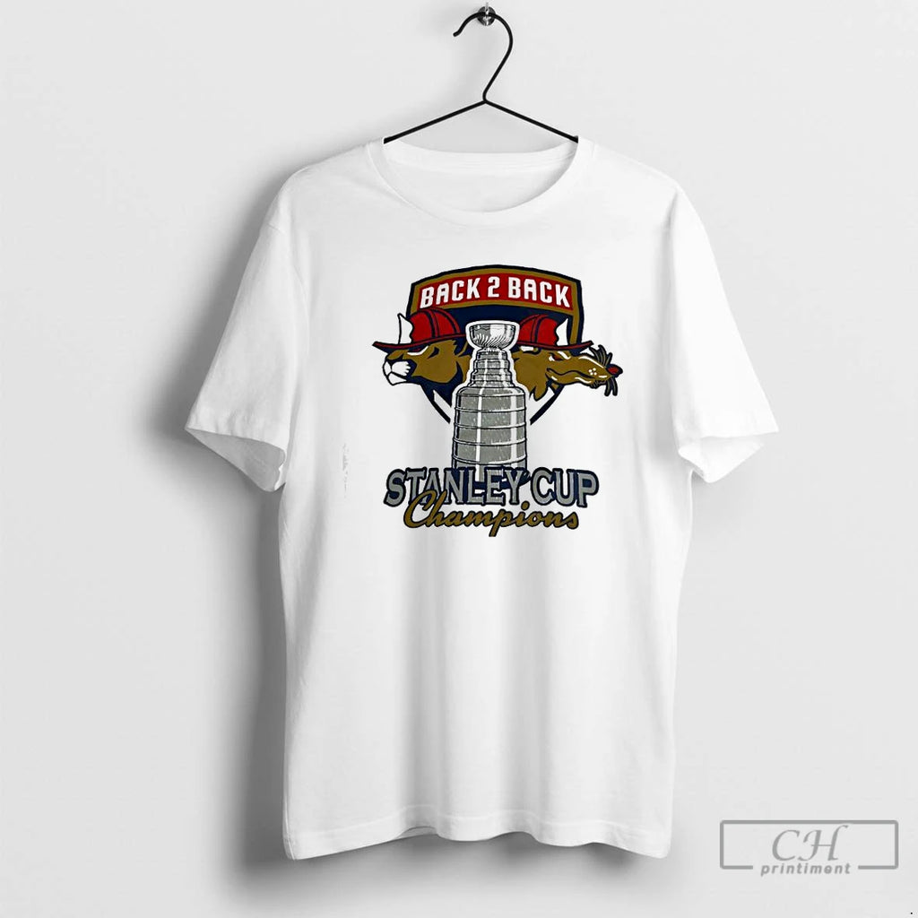 Premium Back 2 Back Florida Panthers Stanley Cup Champions Logo T Shirts