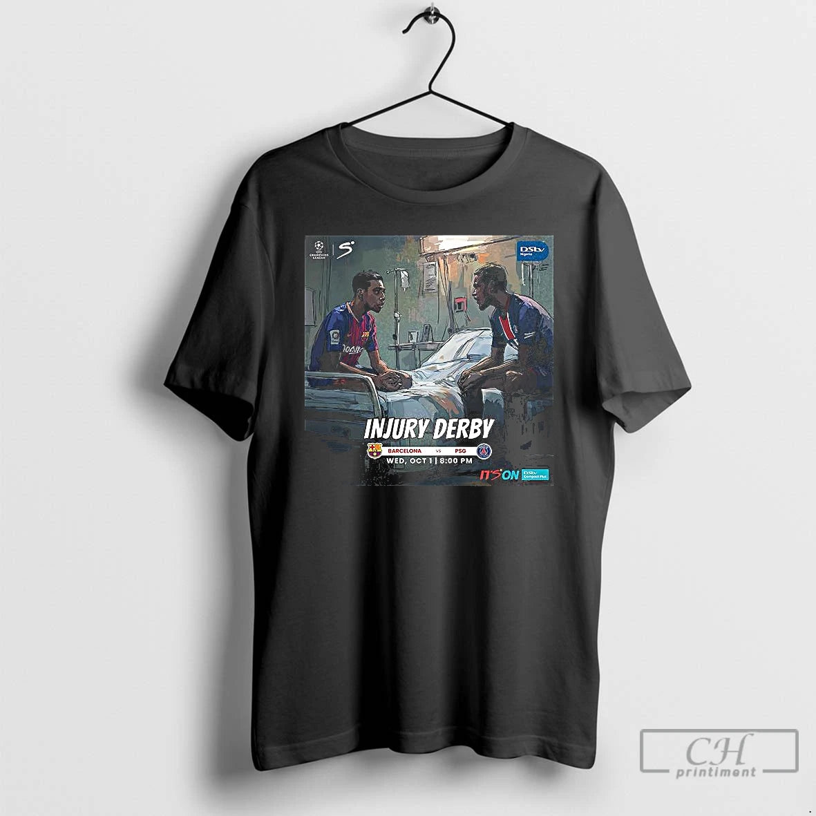 Premium Barcelona Vs Paris Saint Germain Champions League 2025 Injury Derby T Shirts