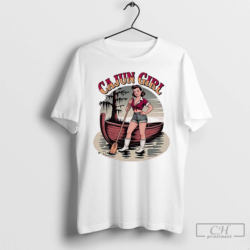 Premium Bayou Cajun Girl Pinup T Shirts
