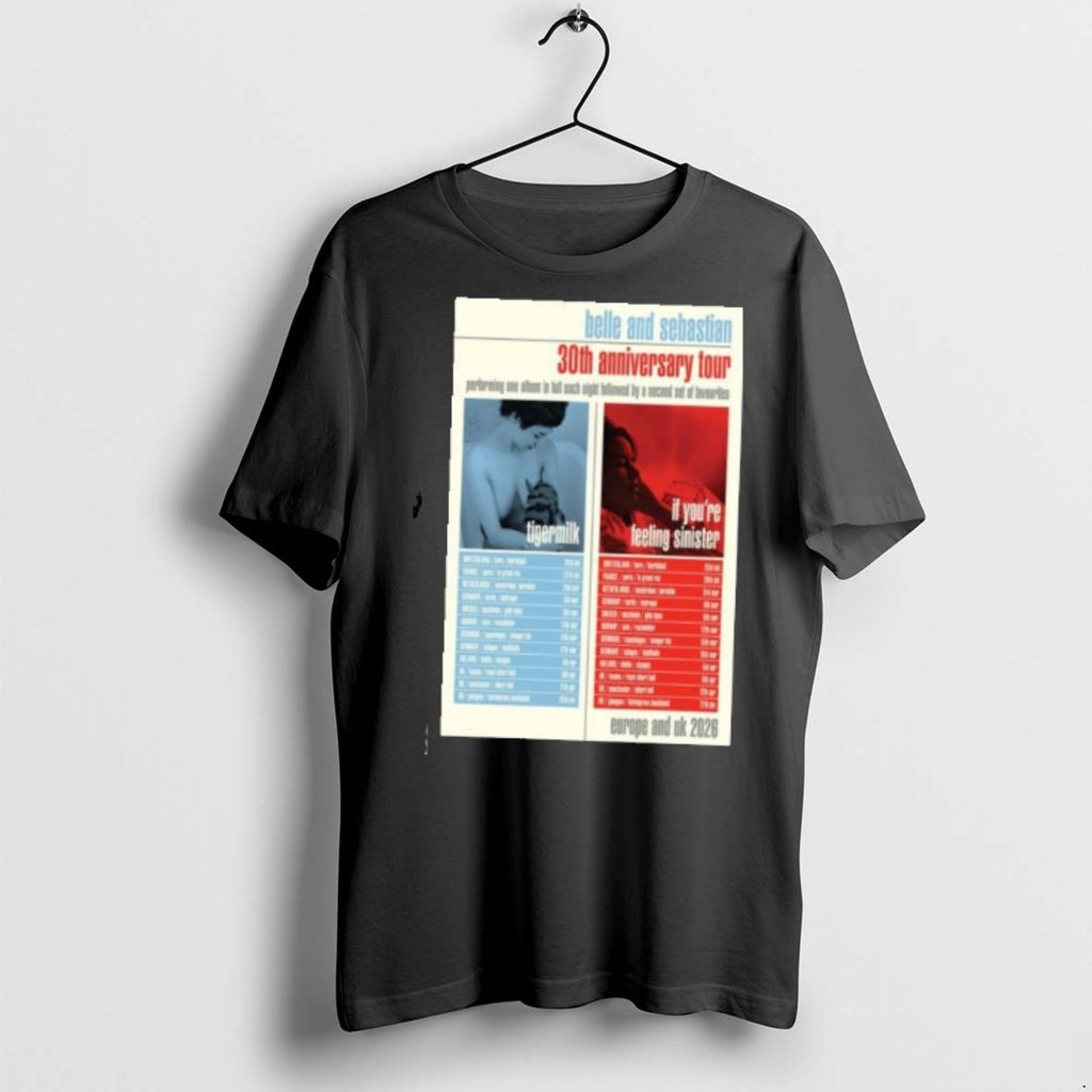 Premium Belle And Sebastian 30th Anniversary Tour Europe Uk 2026 T Shirts
