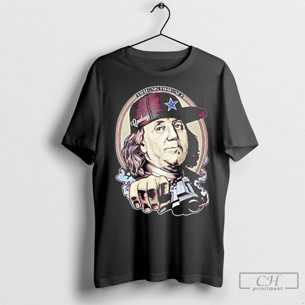 Premium Benjamin Franklin Break Bread Street Art Money Parody