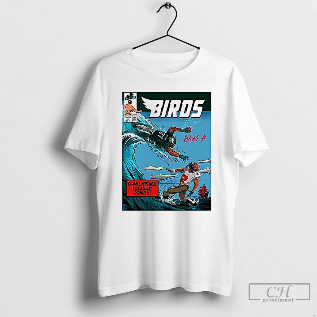 Premium Birds Comic Surfs Up Victory T Shirts
