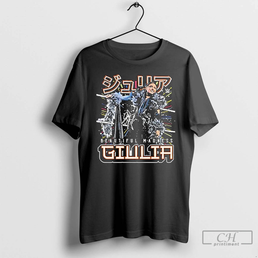 Premium Black Giulia Futuristic Beautiful Madness Graphic T Shirts