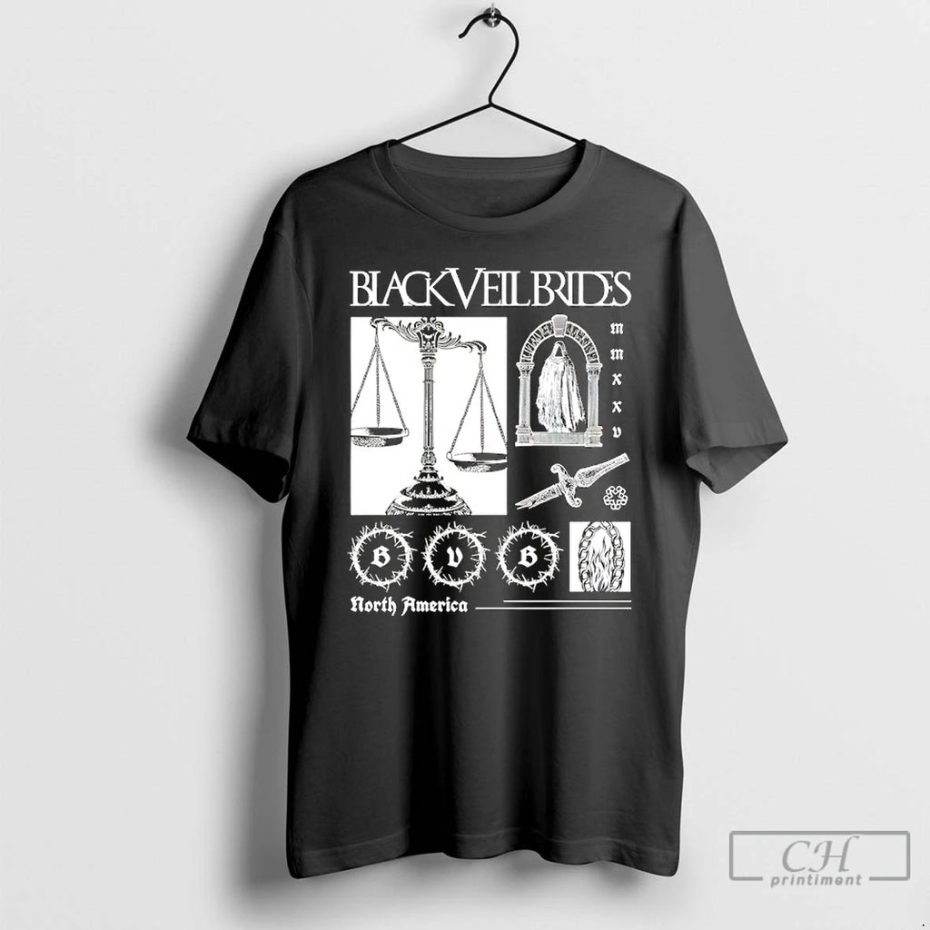 Premium Black Veil Brides Scaled Of Justice T Shirts