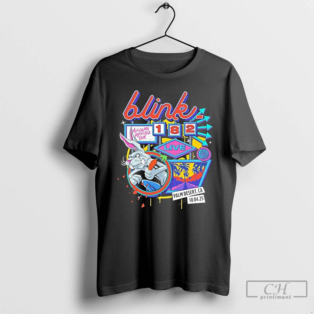Premium Blink 182 Tour Palm Desert Ca October 4 2025 Event T Shirts