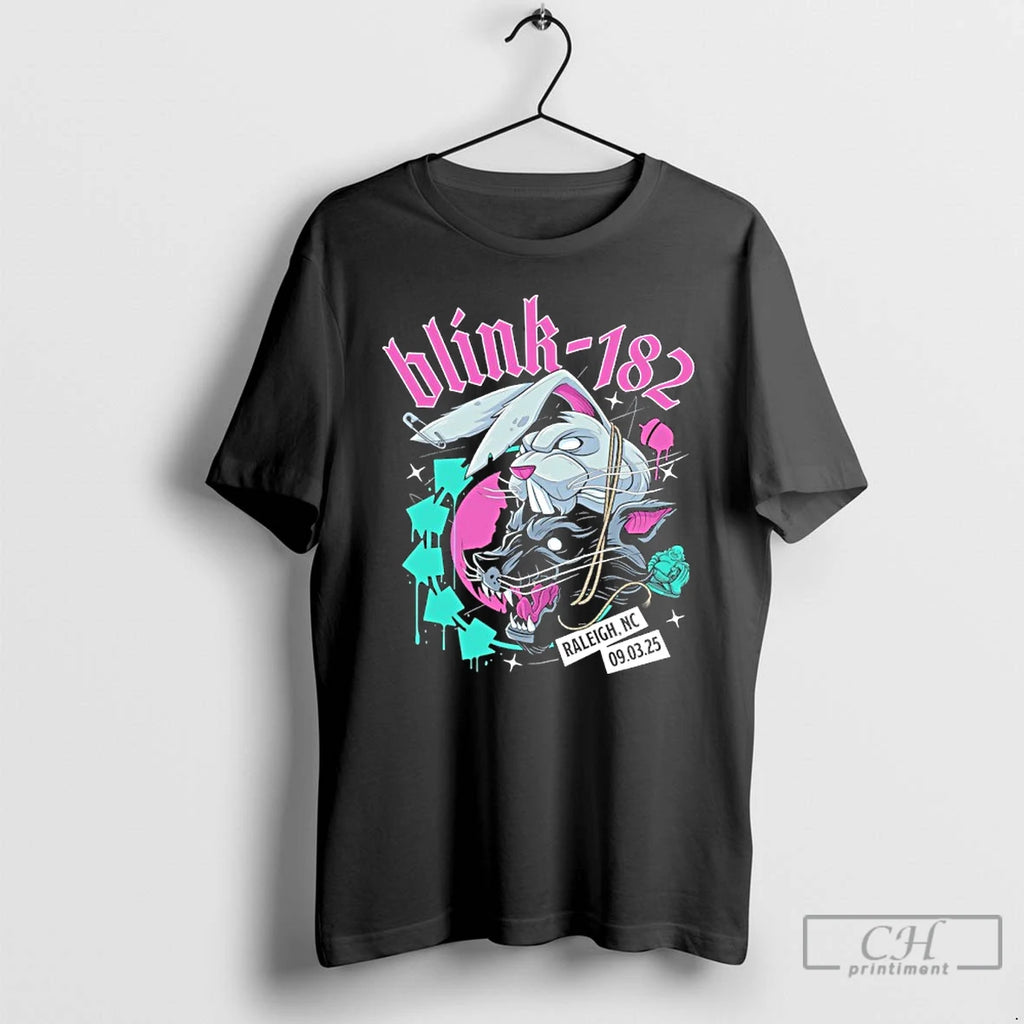 Premium Blink 182 Tour Raleigh Nc September 3 2025 Event T Shirts
