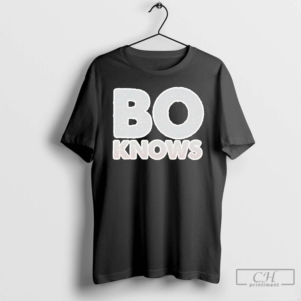 Premium Bo Knows Text T Shirts