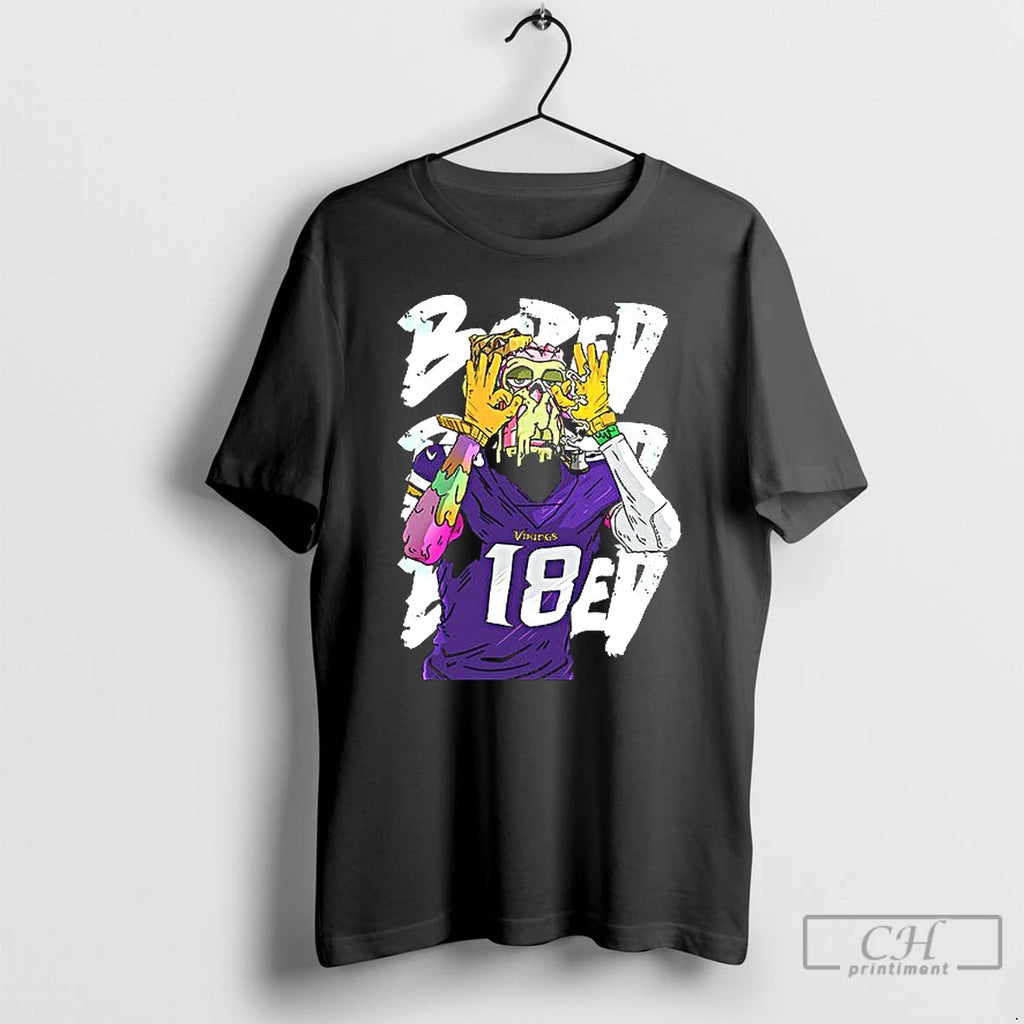 Premium Bored Justin Jefferson Minnesota Vikings Style Football Art Ceramic Ceramic And Classic Dad Cap
