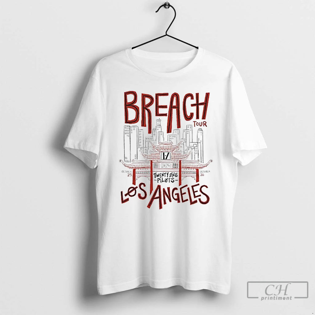 Premium Breach Tour Los Angeles Twenty One Pilots 2025 October 25th 26th T Shirts