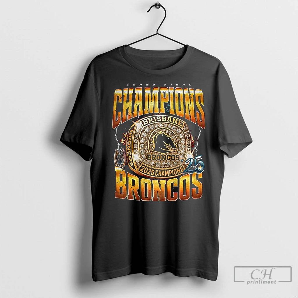 Premium Brisbane Broncos 2025 Champions Ring Grand Finals Champions