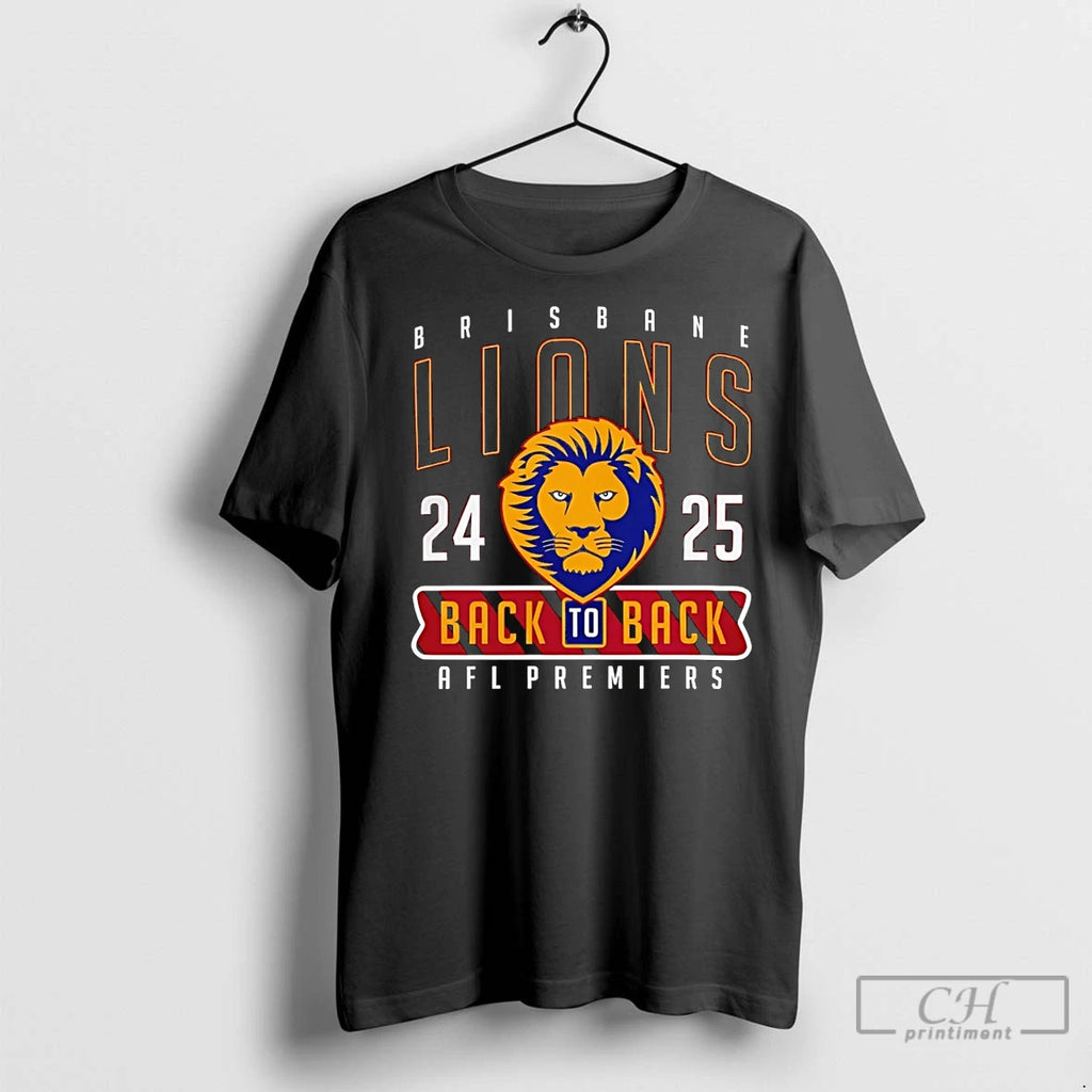 Premium Brisbane Lions Afl 2025 Back To Back Premiership Champions